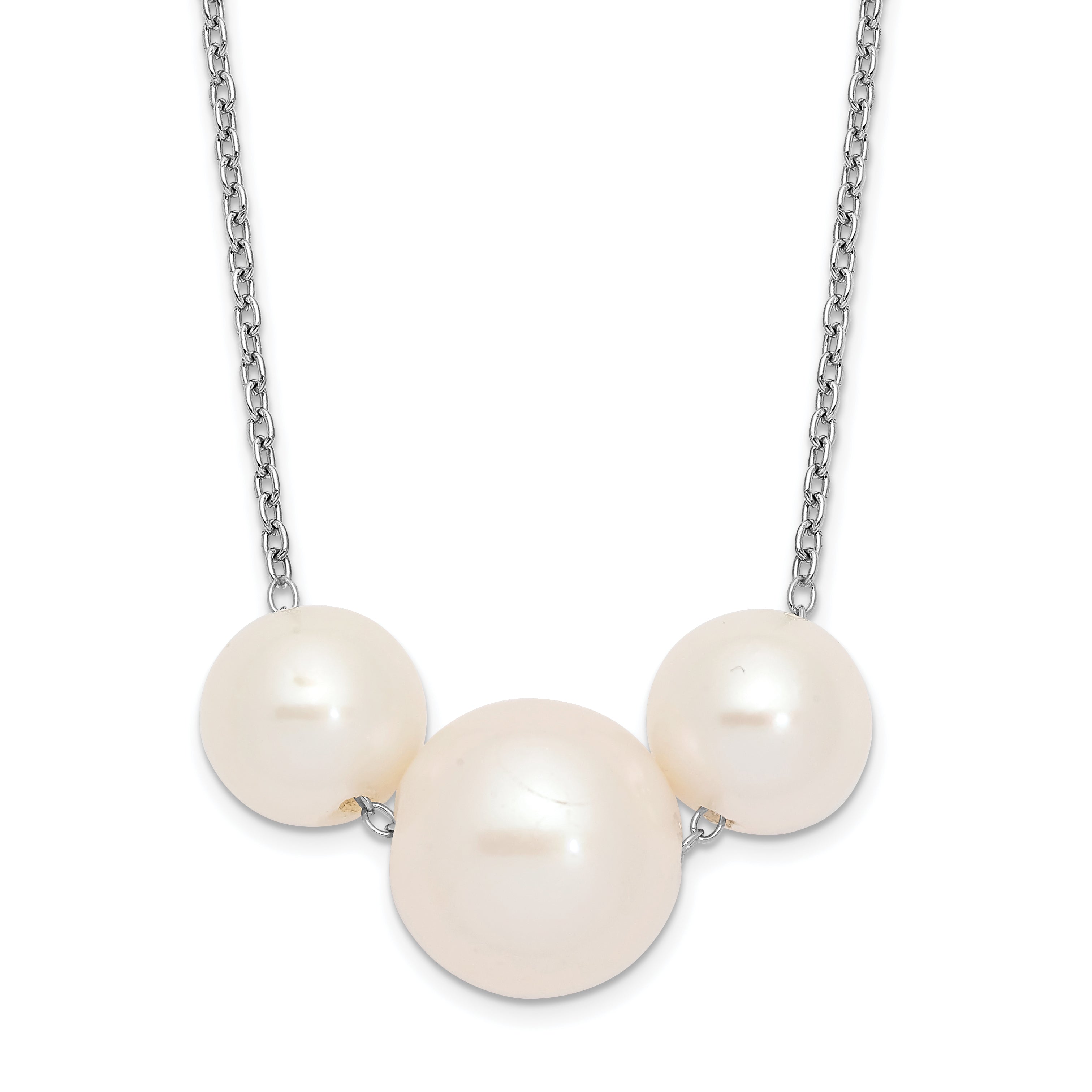 Ridged outlet Freshwater Pearl Necklace 17” inches