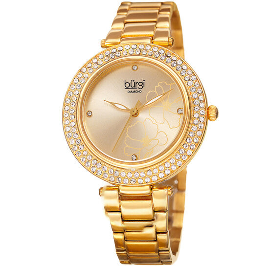 Burgi Women's Diamond high quality Watch