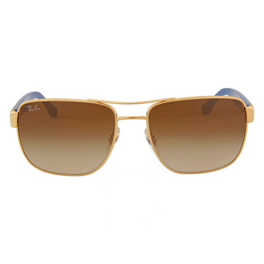 Ray Ban RB3530 Gold Brown Sunglasses