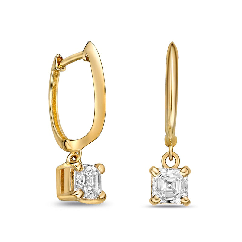 1 CT. T.W. Certified Diamond Solitaire Stud Earrings in 18K White Gold  (I/VS2)