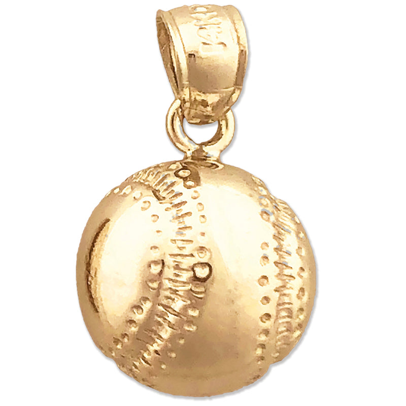 Gold on sale baseball charm