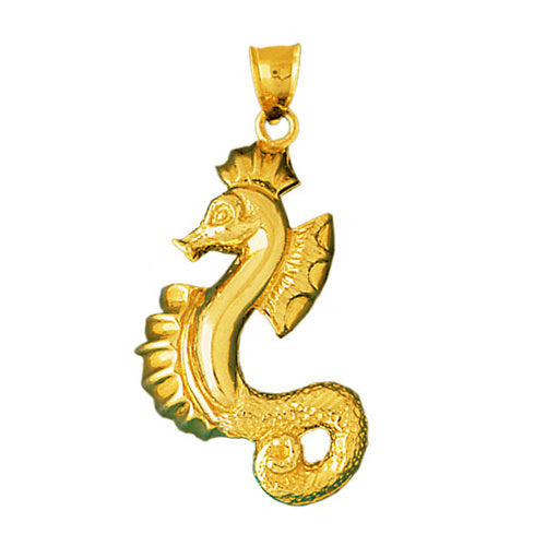 Solid Gold Seahorse cheapest Pendant