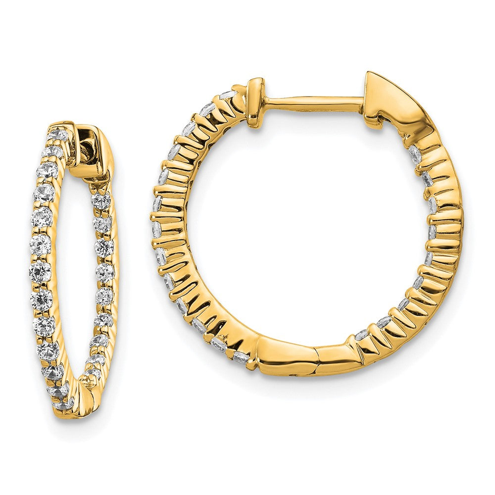 Goldia 14K Yellow Gold Polished Hinged Hoop Earrings