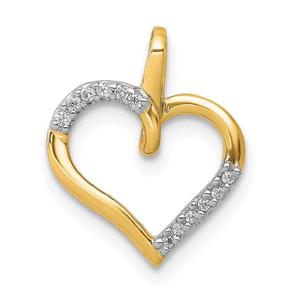 Solid 14k Gold store CZ Heart Pendant