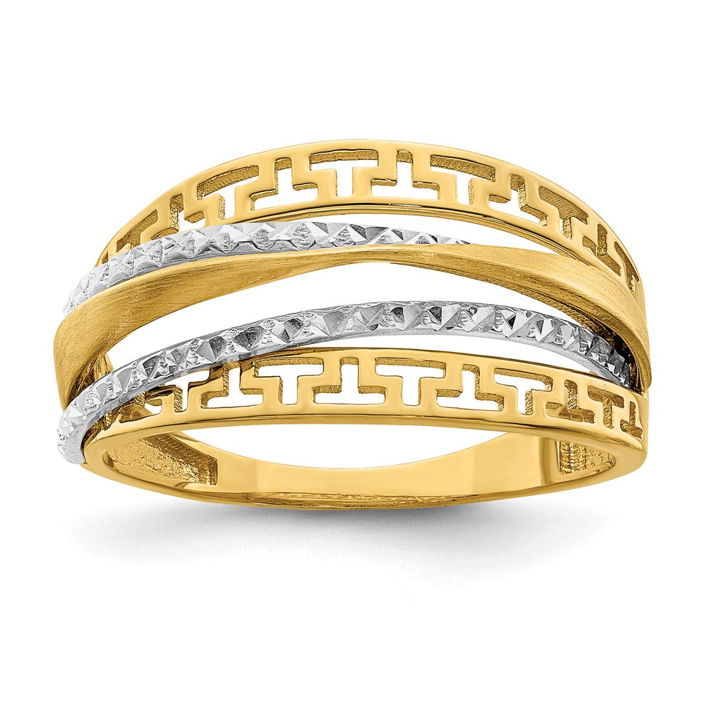 Greek key gold 14K newest ring