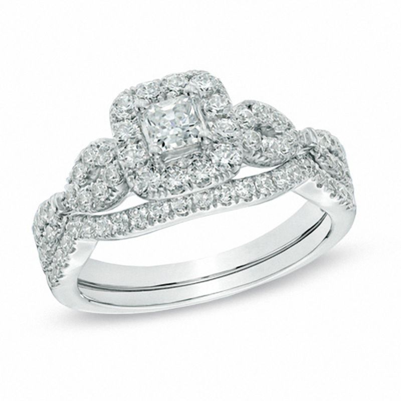 Diamond Bridal Set 3 ct tw 14K White Gold|Kay