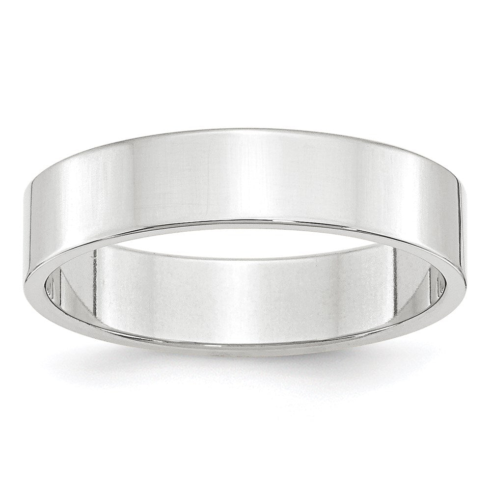 10k White Gold Flat 6mm Flat Comfort Polished Wedding Band Ring
