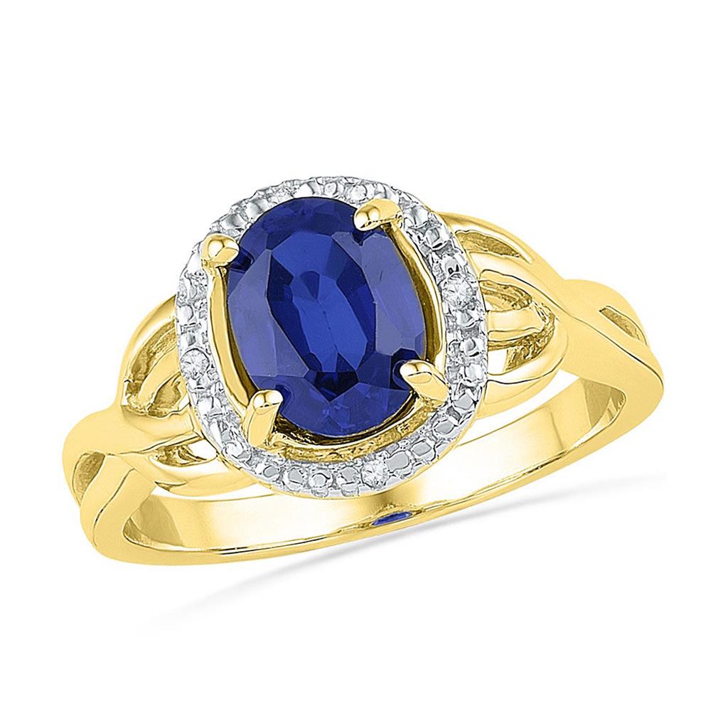 10k Gold Solitaire Ring With Sapphire on sale