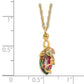 10k Tri Color Tri-color Black Hills Gold Mystic Topaz Necklace