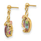 10k Tri Color Tri-color Black Hills Gold Mystic Topaz Post Dangle Earrings