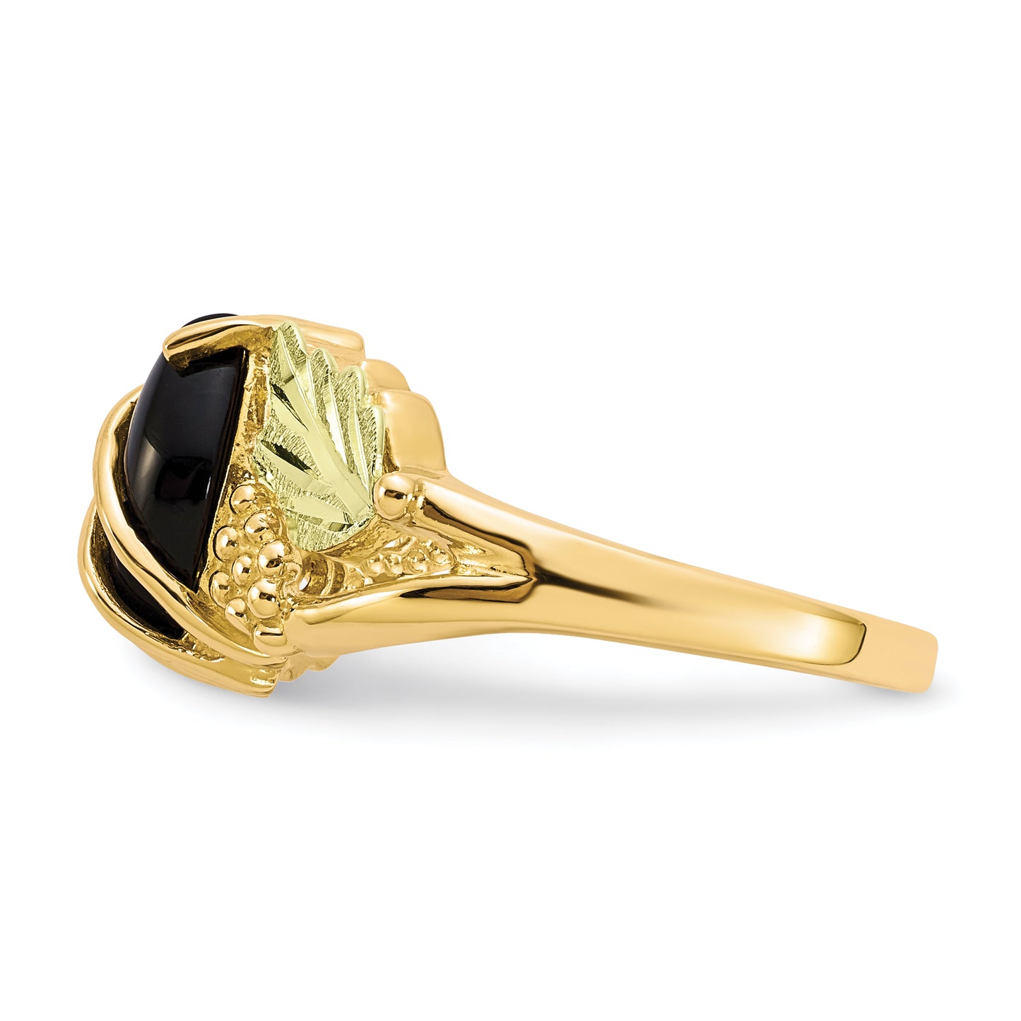 10k Tri Color Tri-color Black Hills Gold Onyx Ring