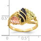 10k Tri Color Tri-color Black Hills Gold Onyx Ring