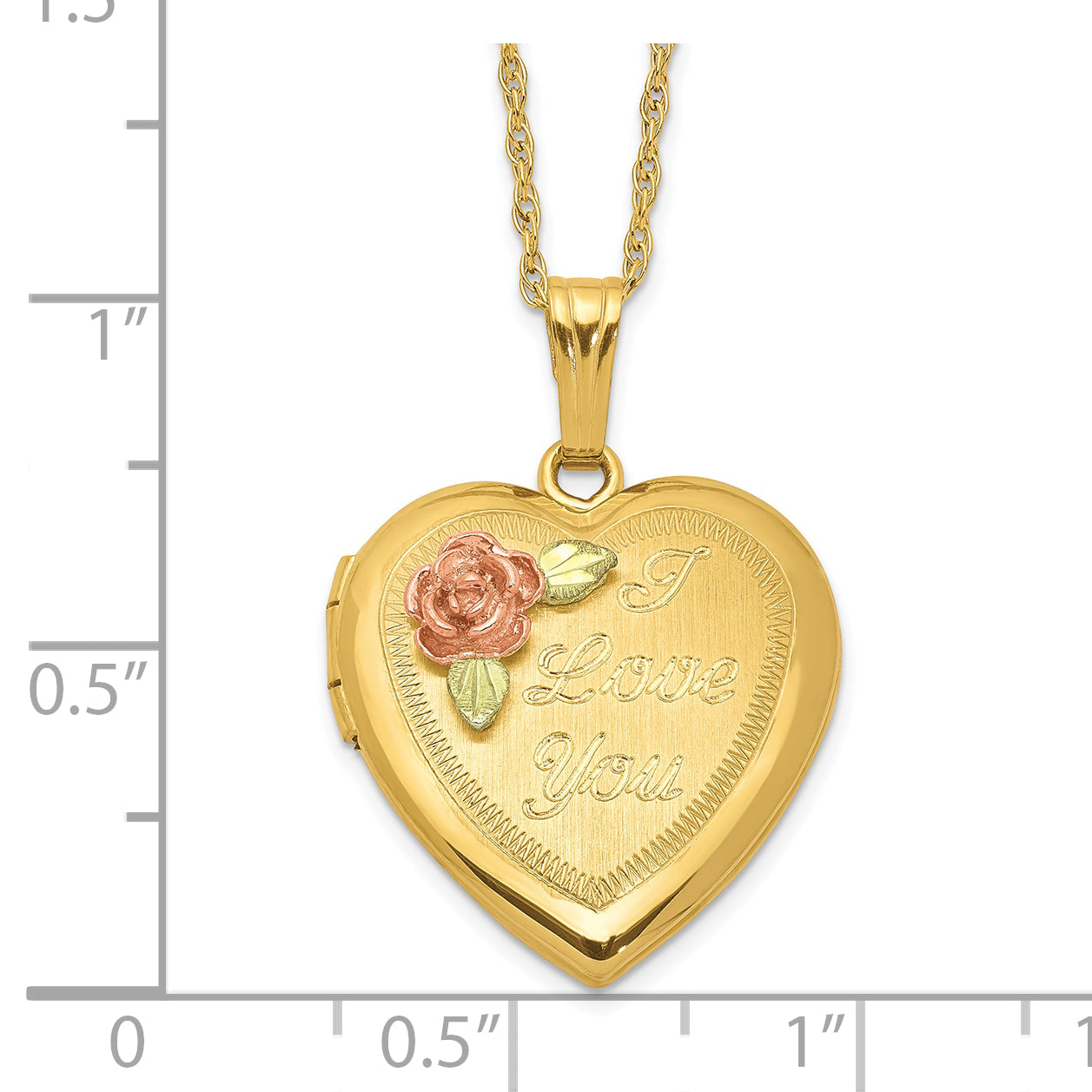 10k Tri Color w/ 12k Accents and 14k Gold-filled Chain Black Hills Locket