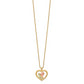 10k Tri Color Tri-Color Black Hills Gold Rose in Heart Necklace