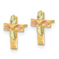 10k Tri Color Tri-Color Black Hills Gold Cross Earrings