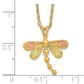 10k Tri Color Tri-Color Black Hills Gold Dragonfly Necklace