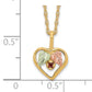 10k Tri Color Tri-Color Black Hills Gold Heart Garnet Necklace