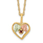 10k Tri Color Tri-Color Black Hills Gold Heart Garnet Necklace