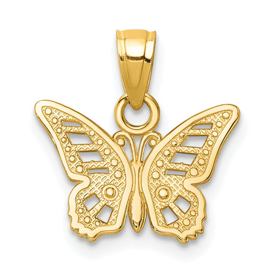 10k Yellow Gold Butterfly Charm