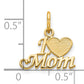 10k Yellow Gold MOM Charm