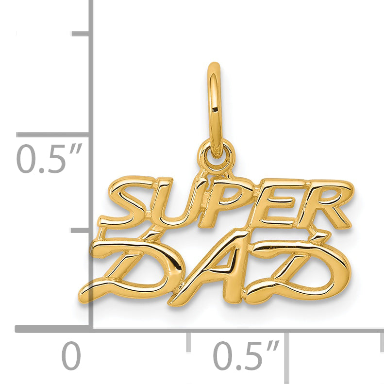 10k Yellow Gold SUPER DAD Charm