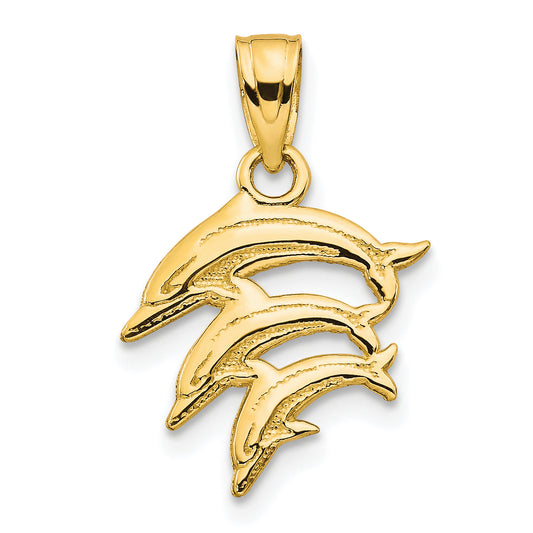 10k Yellow Gold Dolphin Charm