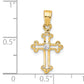 10k Yellow Gold 10k Small CZ Cross Pendant