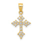 10k Yellow Gold 10k CZ Passion Cross Pendant