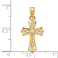 10k Yellow Gold 10k CZ Cross Pendant