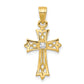 10k Yellow Gold 10k CZ Cross Pendant