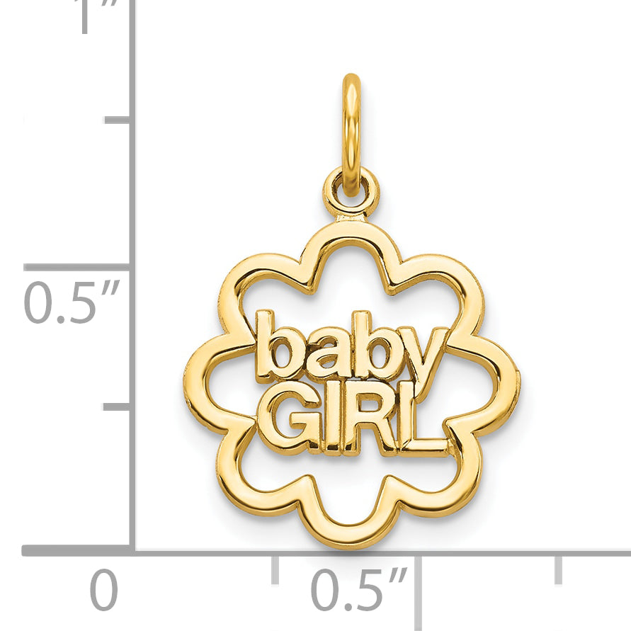 10k Yellow Gold BABY GIRL Charm