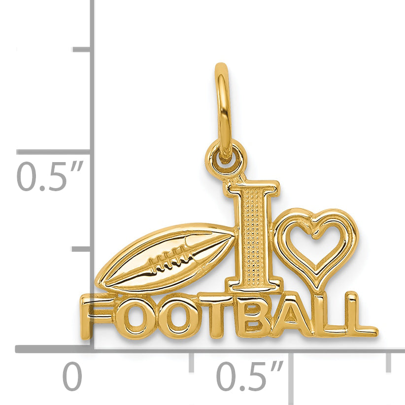 10k Yellow Gold Football Charm