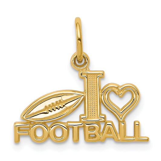 10k Yellow Gold Football Charm