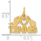 10k Yellow Gold I HEART TENNIS Charm