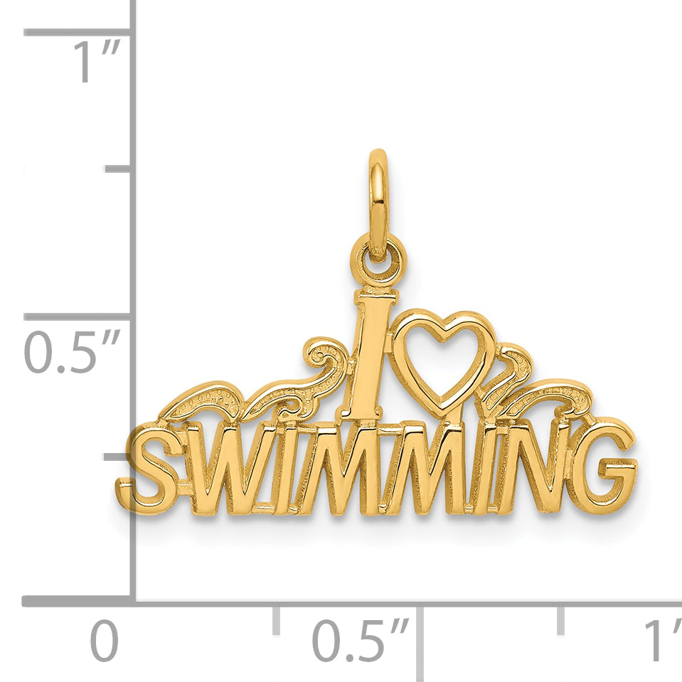 10k Yellow Gold Swimming Charm