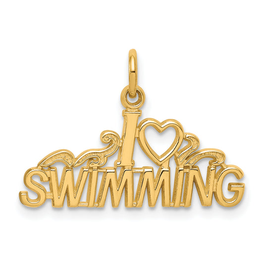 10k Yellow Gold Swimming Charm