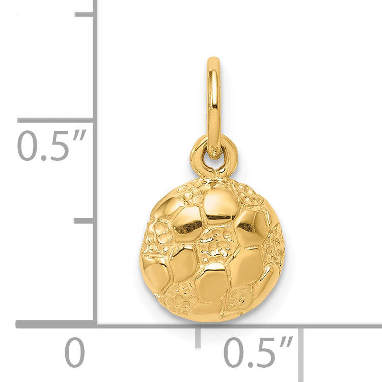 10k Yellow Gold Soccer Charm