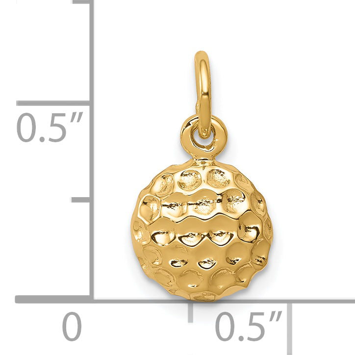 10k Yellow Gold Golf Ball Charm