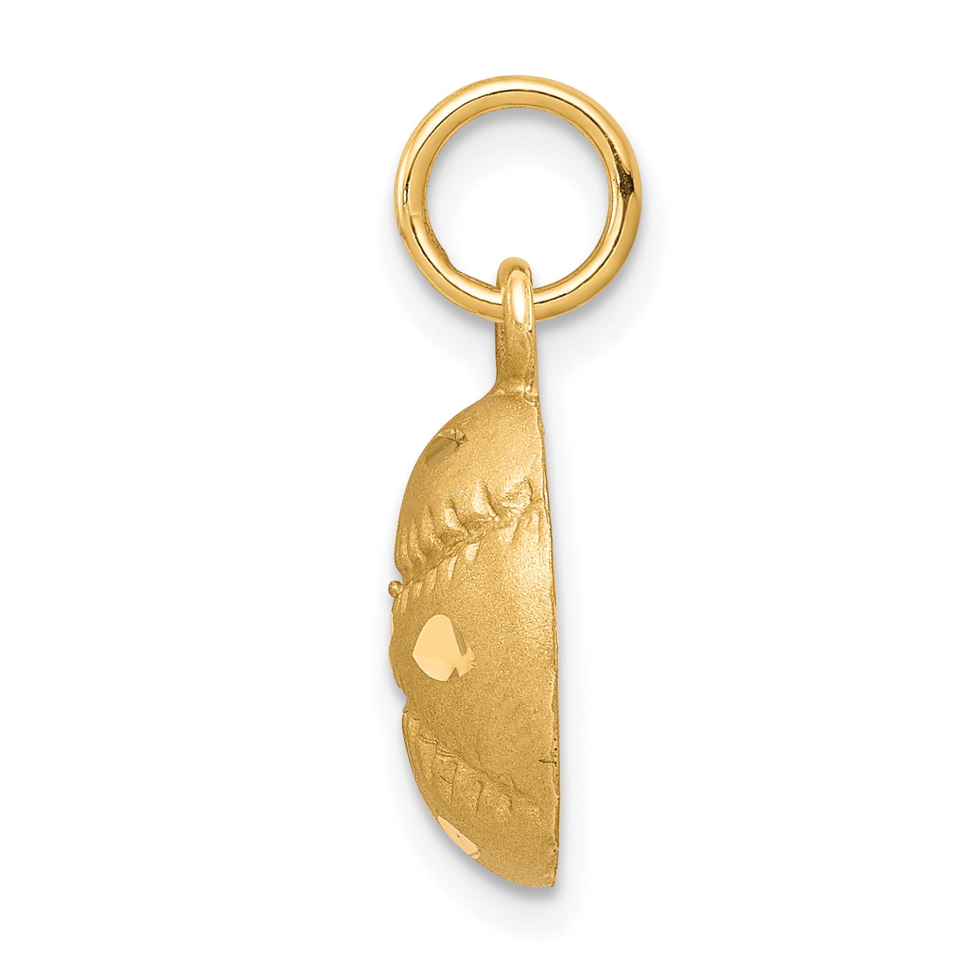 10k Yellow Gold Baseball Charm