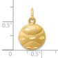 10k Yellow Gold Baseball Charm