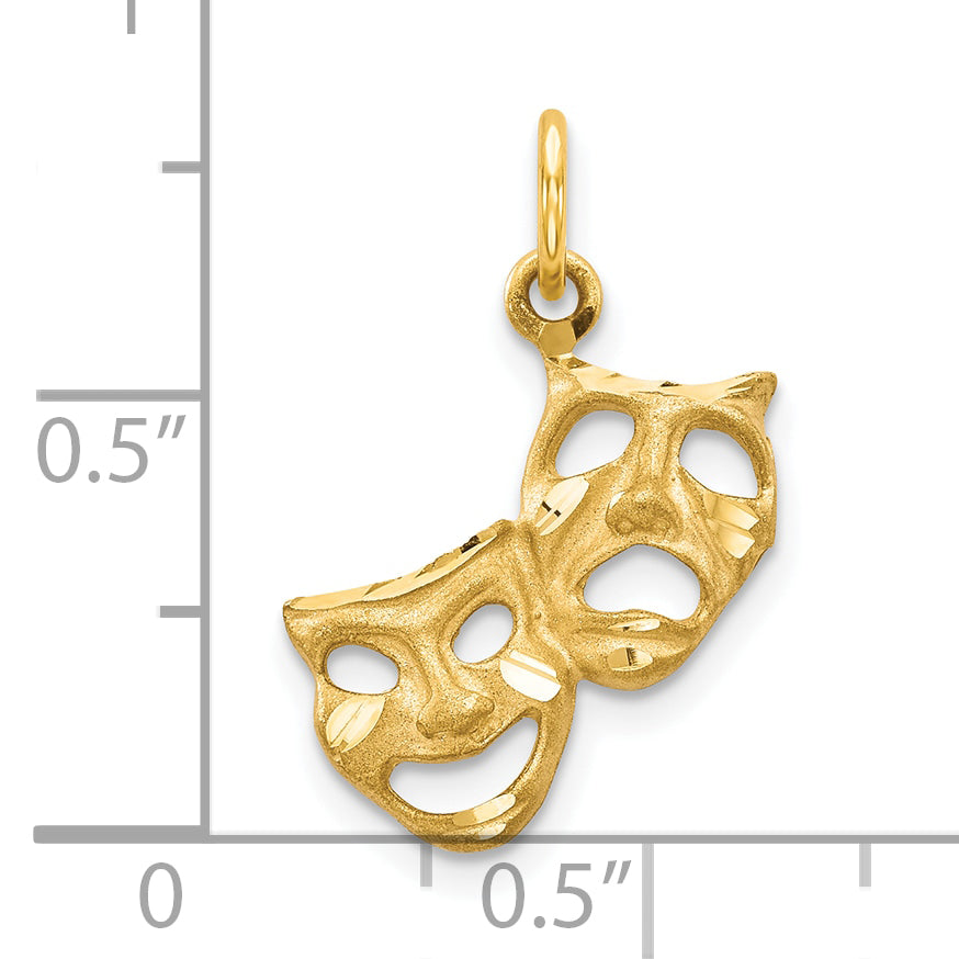 10k Yellow Gold Comedy/Tragedy Charm