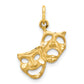 10k Yellow Gold Comedy/Tragedy Charm