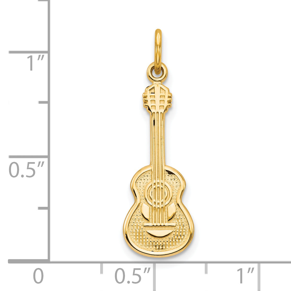 10k Yellow Gold Guitar Charm