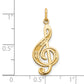 10k Yellow Gold Treble Clef Charm