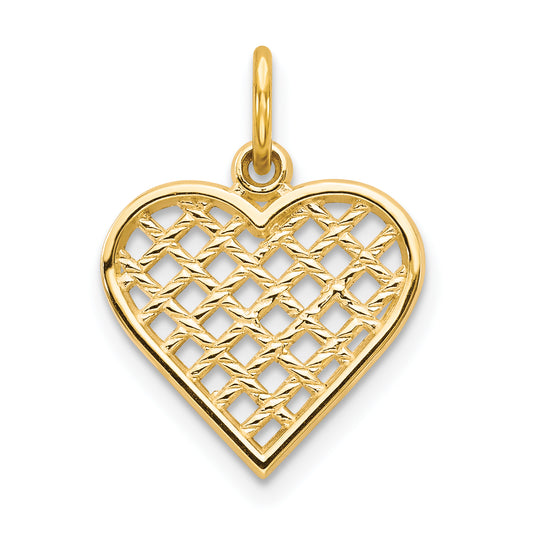 10k Yellow Gold Heart Charm