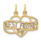 10k Yellow Gold BEST FRIEND 2 Piece Break-A-Part Charm