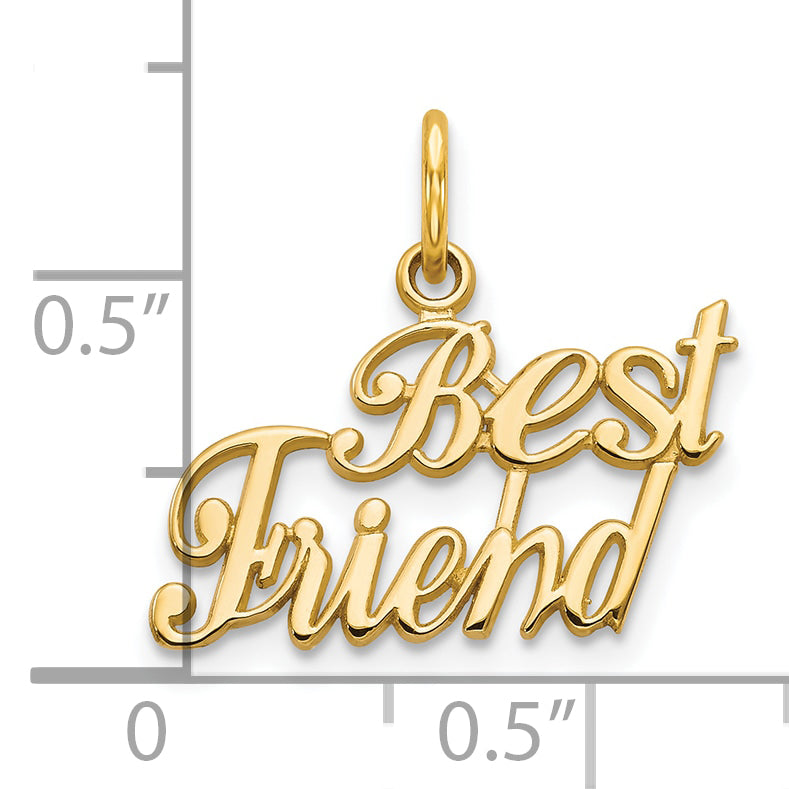 10k Yellow Gold BEST FRIEND Charm