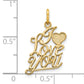 10k Yellow Gold I LOVE YOU Charm