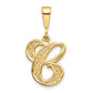 10k Yellow Gold Filigree Initial C Pendant