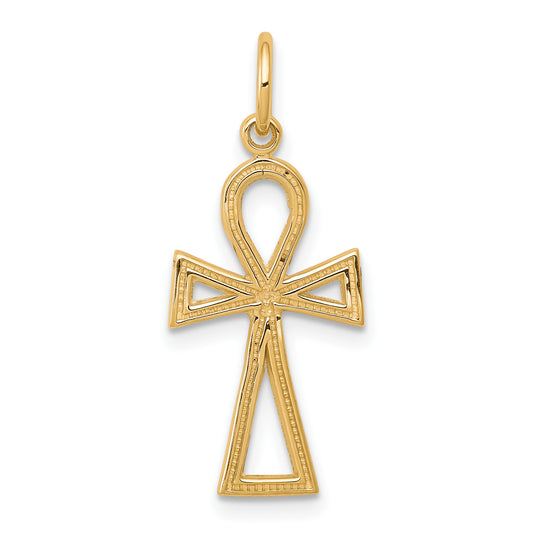 10k Yellow Gold Ankh Cross Charm